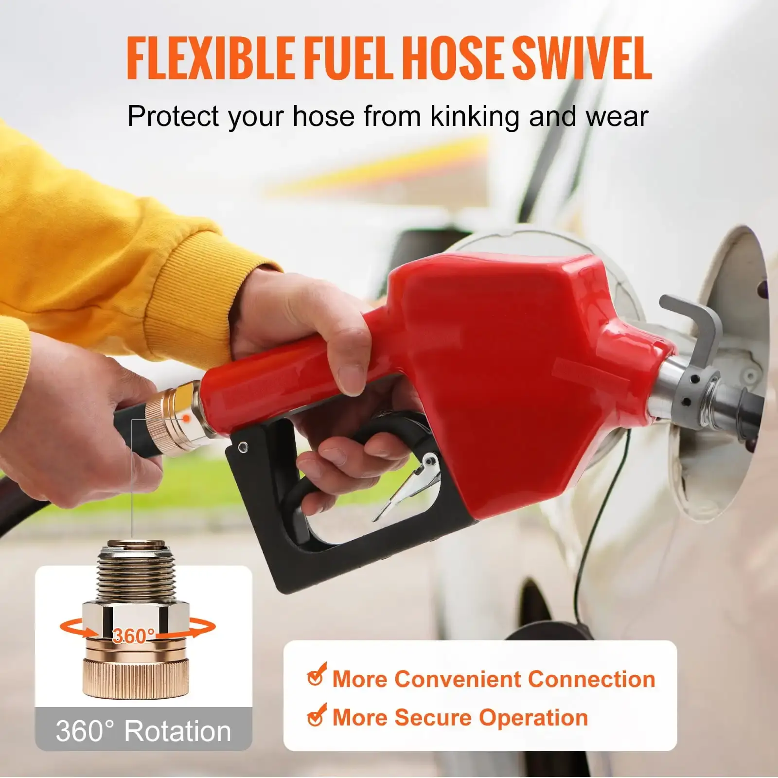 Automatic Fuel Nozzle Shut Off Fuel Refilling 3/4" NPT 15/16" Spout Diesel