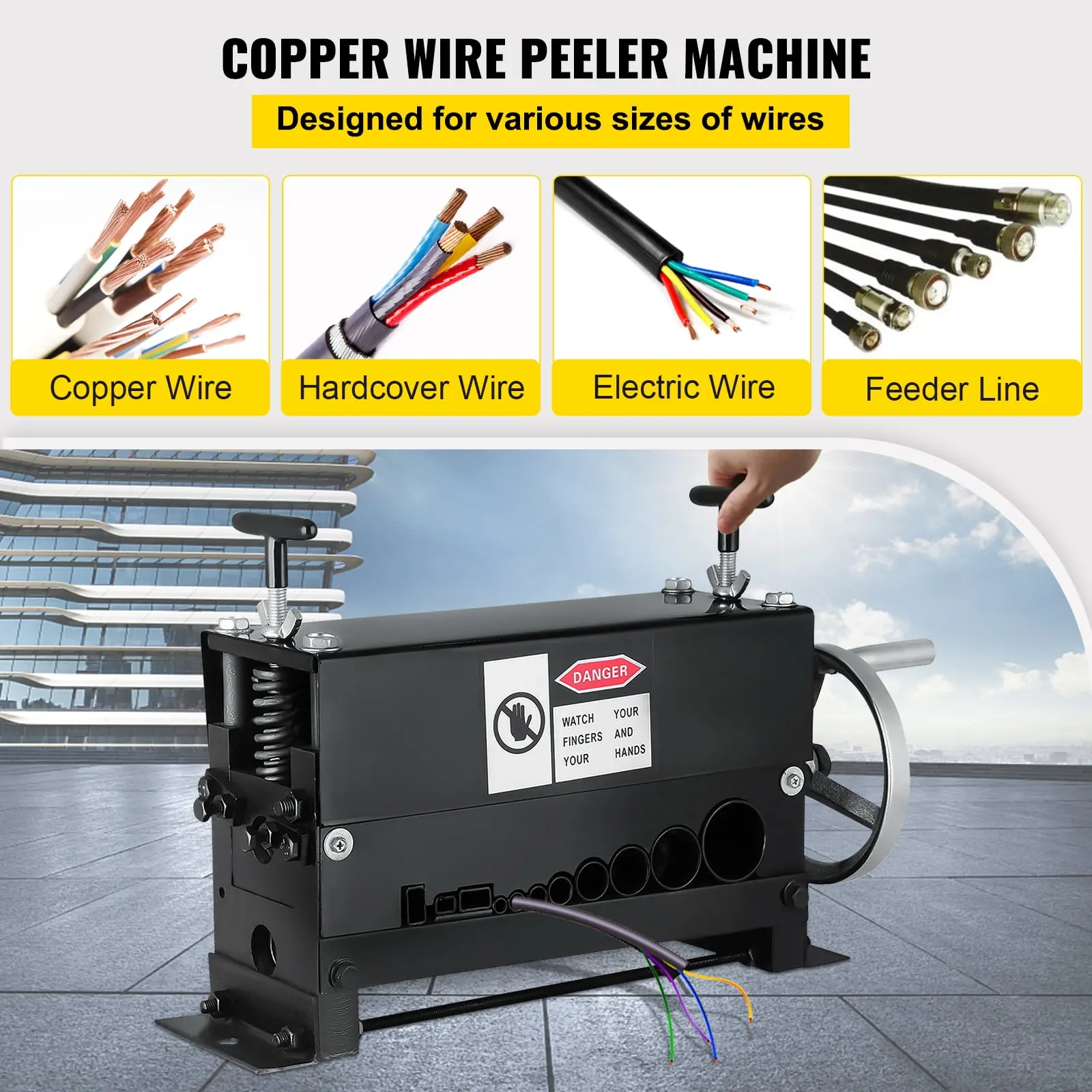 Cable Wire Stripping Machine 1.5mm-20mm Wire Stripping Machine 10 Channels