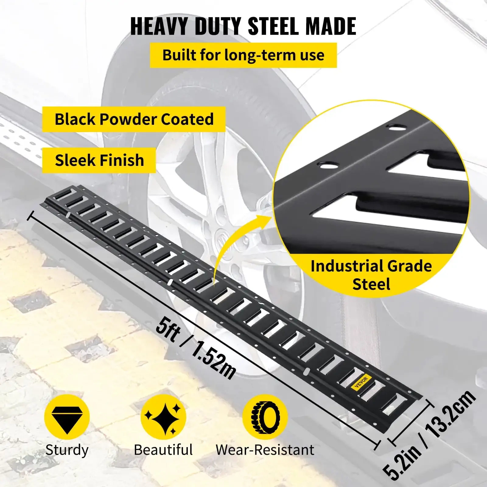 E-Track Tie-Down Rail, 6Pcs 5-ft Steel Rails w/ Standard 1"x2.5"Slots, Compatible with O and D Rings&Tie-Offs and Ratchet Straps
