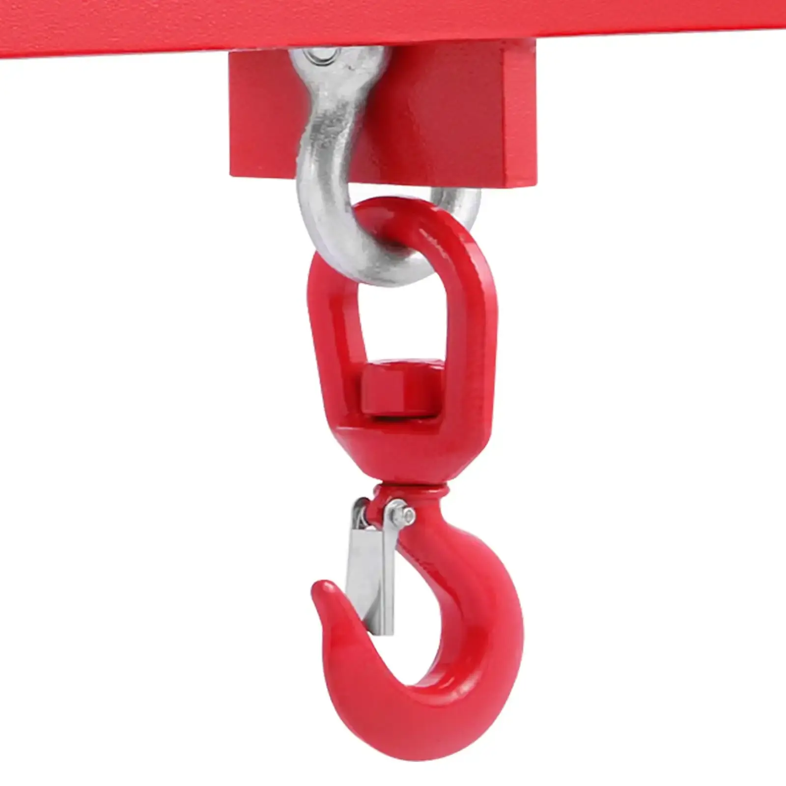 Forklift Lifting Hook, 6600lbs Capacity Forklift Lifting Hoist, Red Forklift Mobile Crane with Swivel Hook and Two Large T-Screw