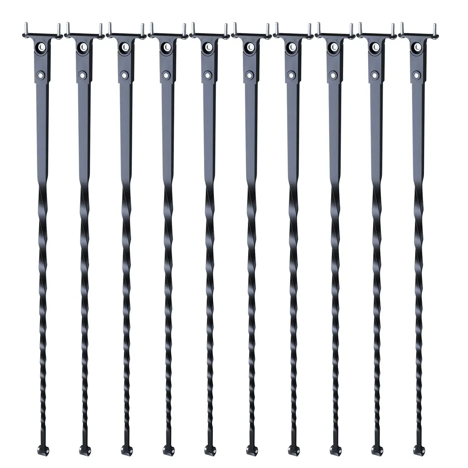 Staircase Metal Balusters, 44'' x 1/2" Galvanized Steel Decorative Banister Spindles