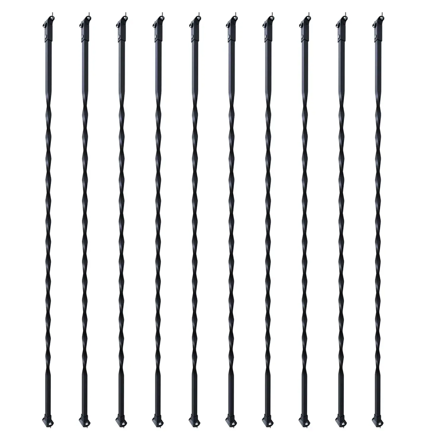 Staircase Metal Balusters, 44'' x 1/2" Galvanized Steel Decorative Banister Spindles