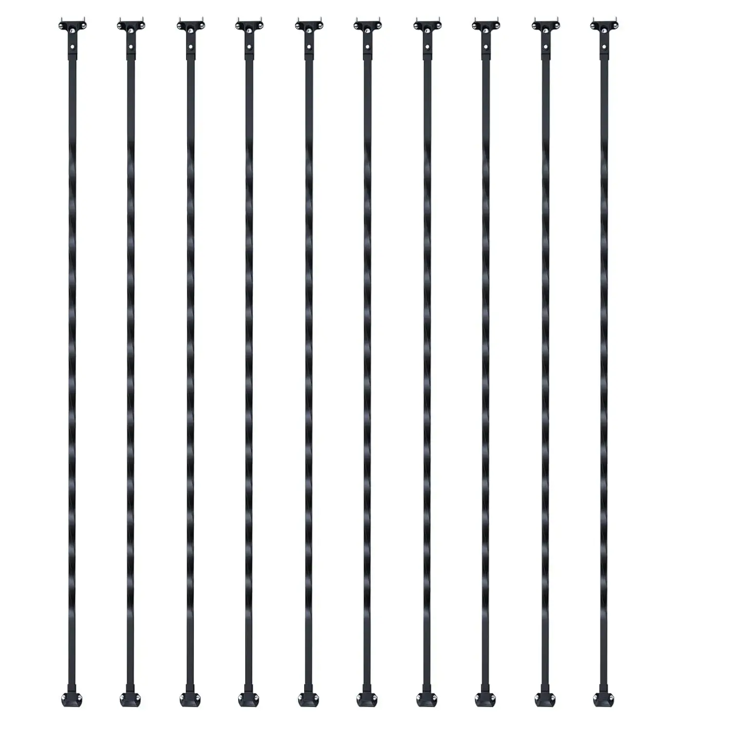 Staircase Metal Balusters, 44'' x 1/2" Galvanized Steel Decorative Banister Spindles