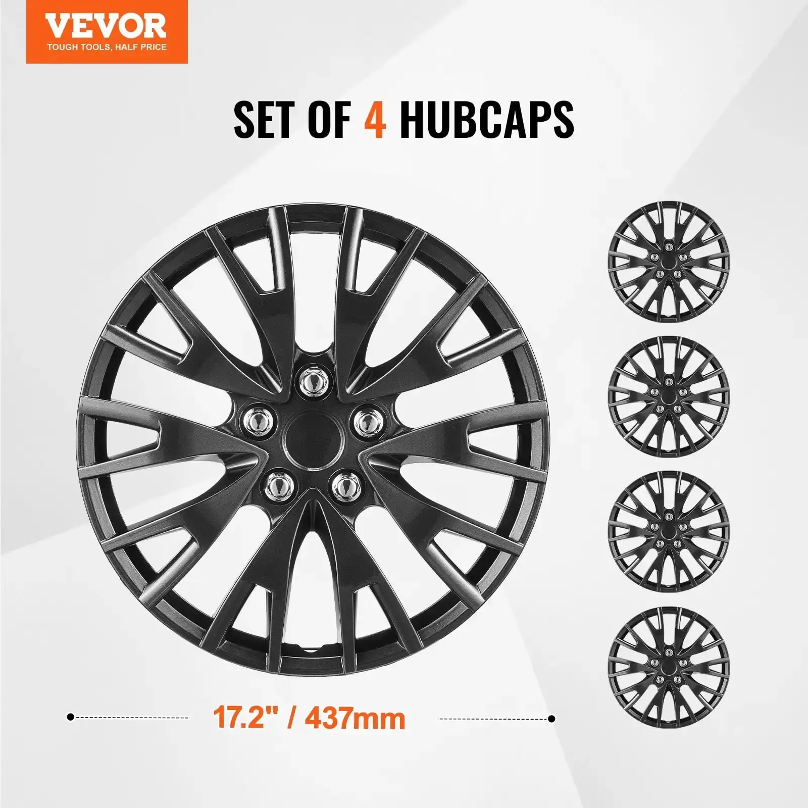 16" Wheel Rim Cover Hubcaps Set of 4 Sturdy Hubcap for All Weather Use