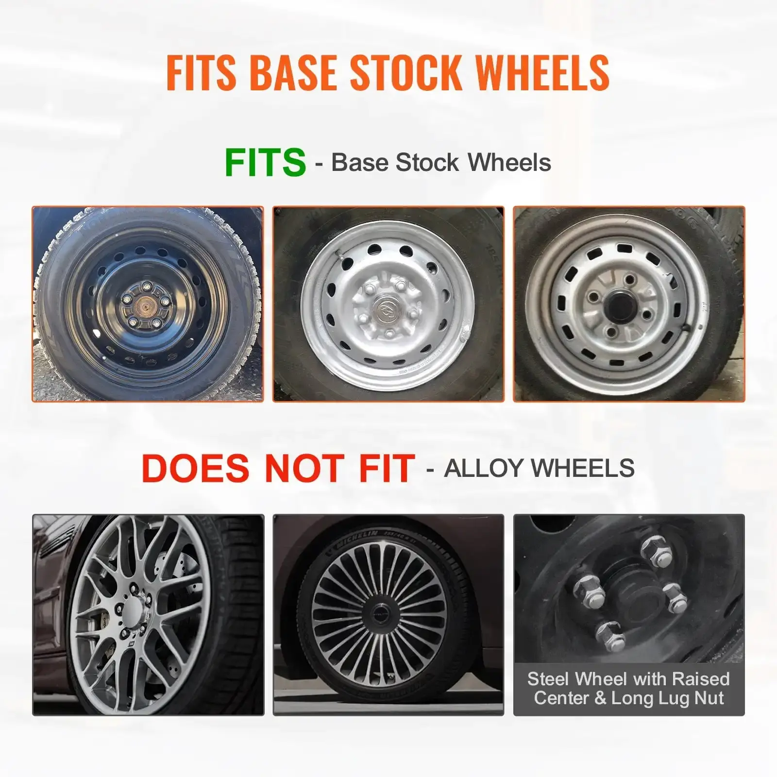 16" Wheel Rim Cover Hubcaps Set of 4 Sturdy Hubcap for All Weather Use