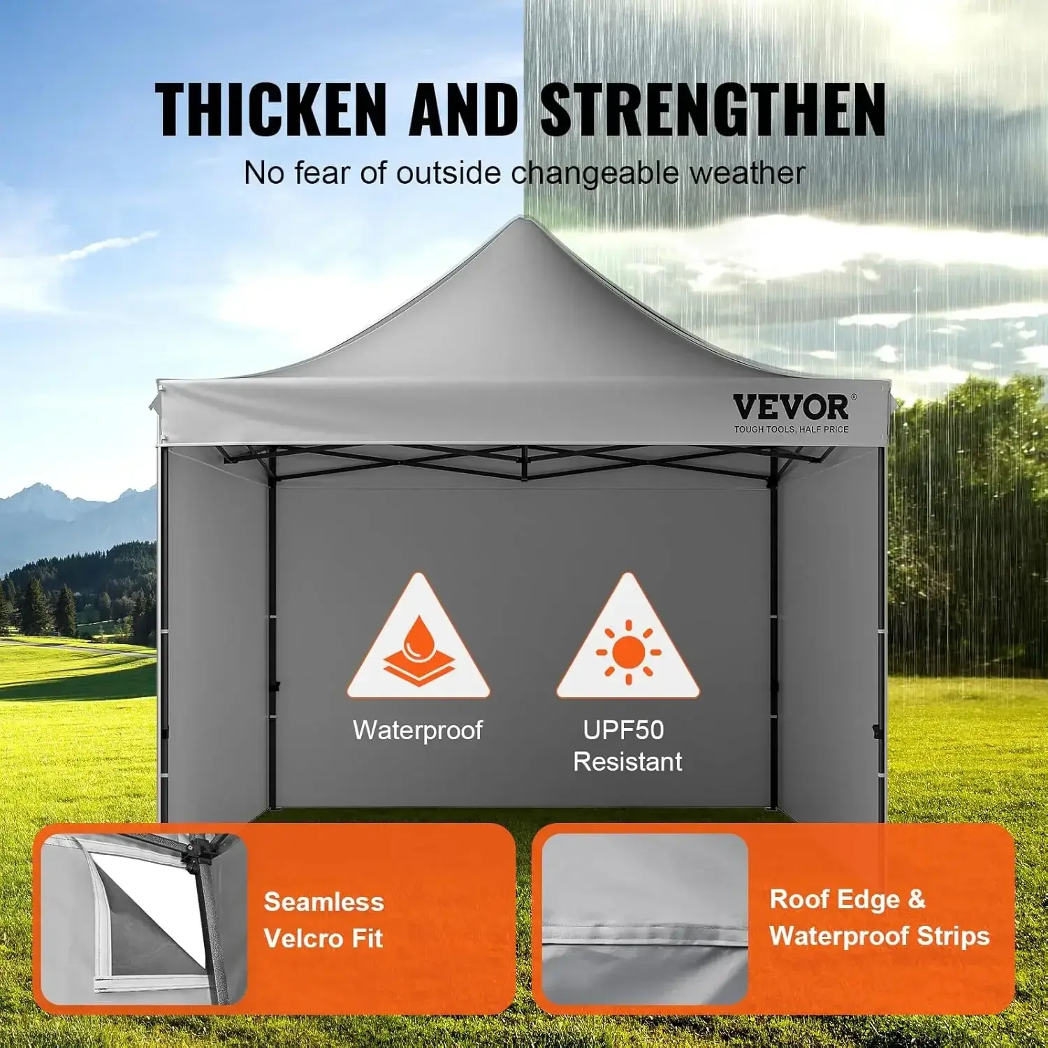 10x10 FT Pop up Canopy with Removable Sidewalls, Instant Canopies Portable Gazebo & Wheeled Bag, UV Resistant Waterproof