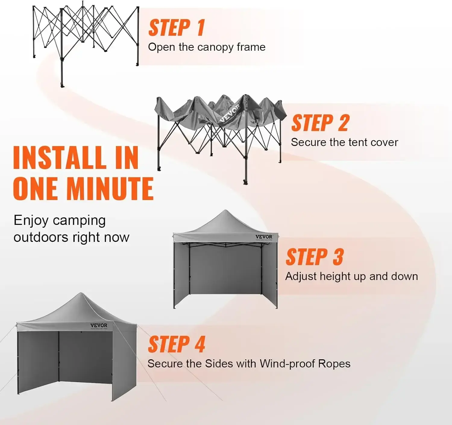 10x10 FT Pop up Canopy with Removable Sidewalls, Instant Canopies Portable Gazebo & Wheeled Bag, UV Resistant Waterproof