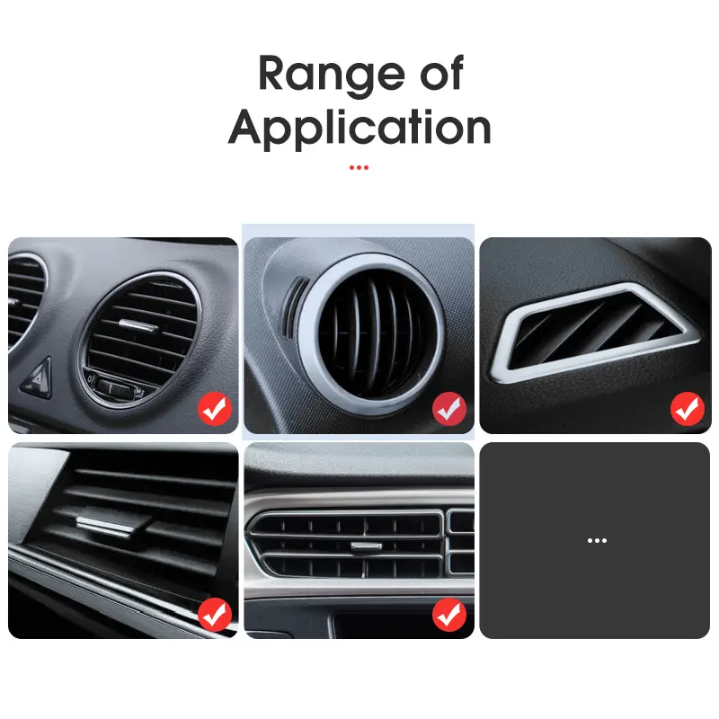 Car Phone Holder Car Air Outlet Mount Clip Interior Universal Mobile Holder ABS Car Mount Phone Support