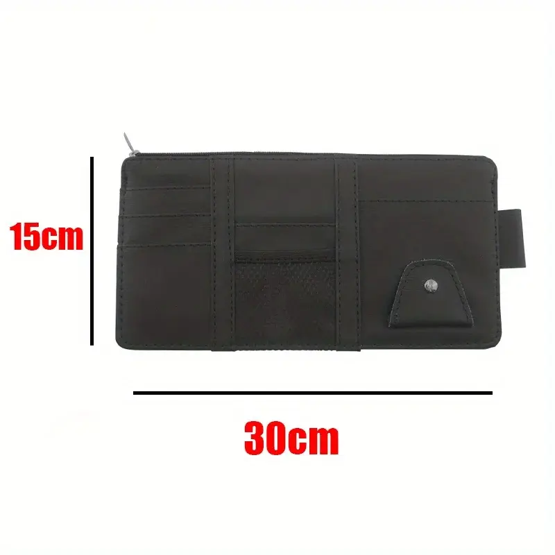 Car Sun Visor Organizer Multi-Pocket Auto Interior Accessories Pocket Organizer Car Document Storage Pouch Pen Holder