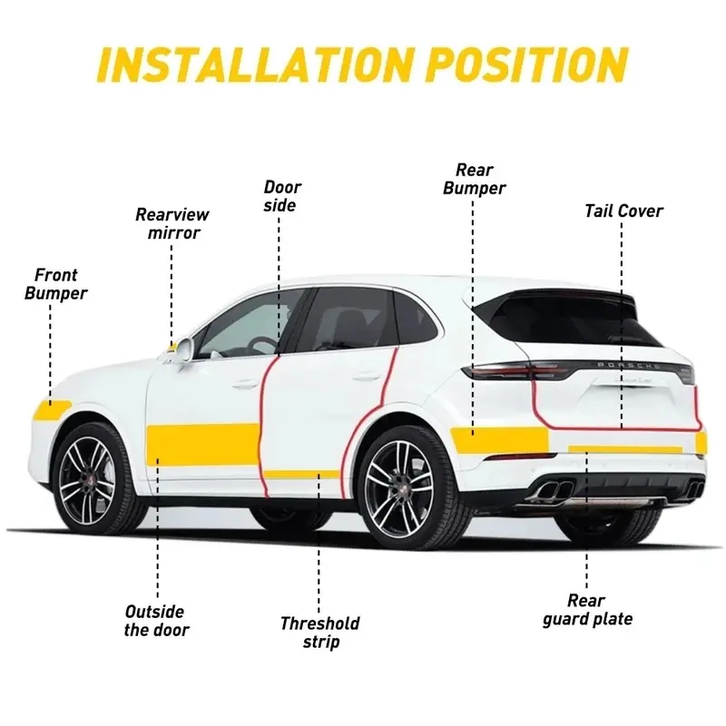 10/5M 3D karbon Fiber araba Sticker DIY macun koruyucu şerit otomatik kapı eşiği yan ayna Anti Scratch bant su geçirmez