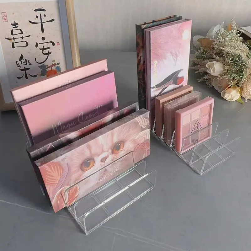 Eye Shadow Tray Storage Rack Transparent Powder Box Desktop Drawer Compartment Color Cosmetics Shelf