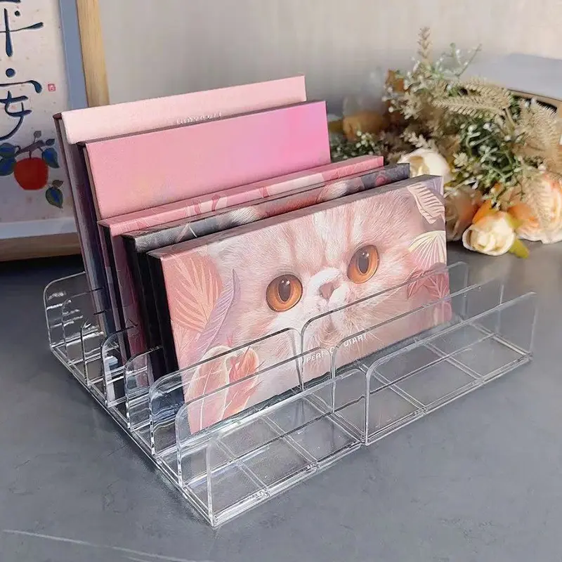 Eye Shadow Tray Storage Rack Transparent Powder Box Desktop Drawer Compartment Color Cosmetics Shelf
