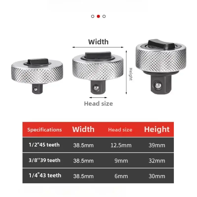 3pcs 1/2" 3/8" 1/4" Mini Ratchet Wrench Quick Labor-saving Portable Reversible Socket Spanner Drive Multifunctional Manual Tools