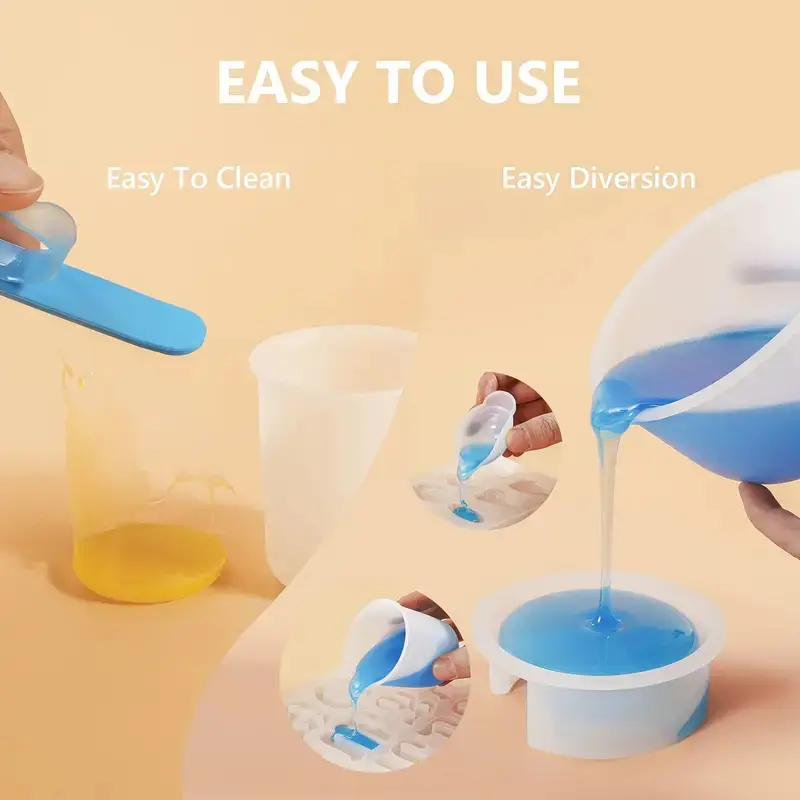 1 Set Epoxy Resin Silicone Measuring Cups And Stir Sticks For DIY Crafts Wax Casting Epoxy Resin Molds Jewelry Making Tools Kit