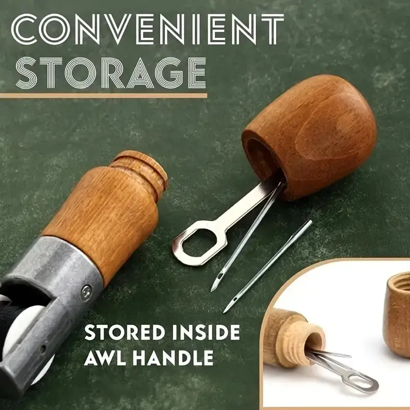 1Set Leather Sewing Stitching Tools DIY Hand Sewing Machine Waxed Thread Leather Craft Edge Stitching Belt Strips Shoemaker Tool