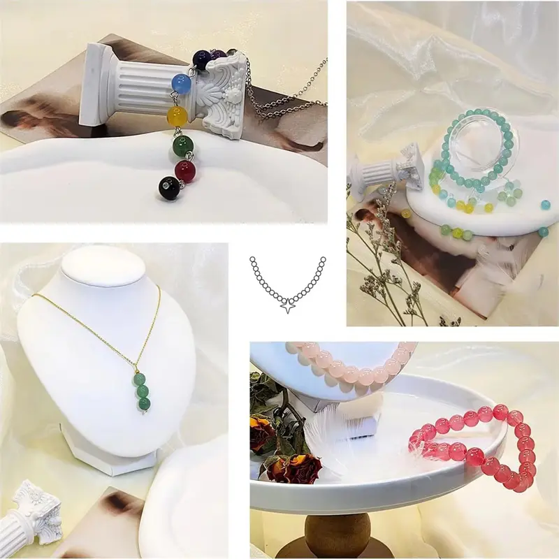 1 Set 48 Colors 8mm Round Spacer Colorful Glass Beads For Jewelry Making Bracelet Necklace Earrings DIY Craft Accessories