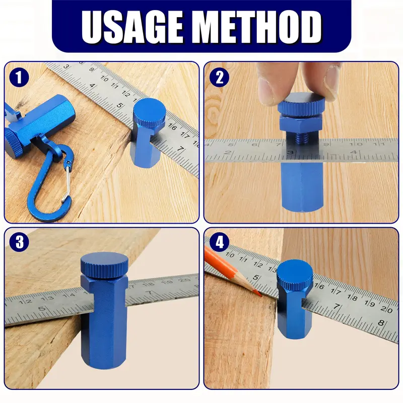 1pc Stair Gauge Square Auxiliary Clamp Aluminium Alloy Tall Stair Gauges For Stair Layout And Rafter Framing Woodworking Tools
