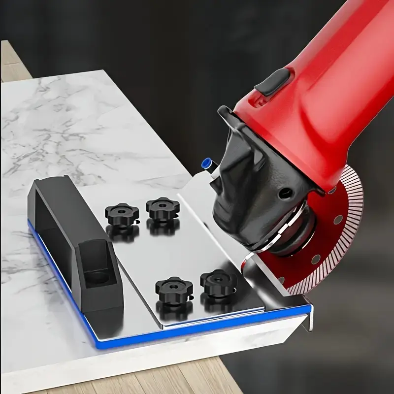 1pc 45° Stainless Steel Angle Grinder Chamfering Stand Bracket Fits 100-Type For Tile & Woodworking Portable Beveling Attachment