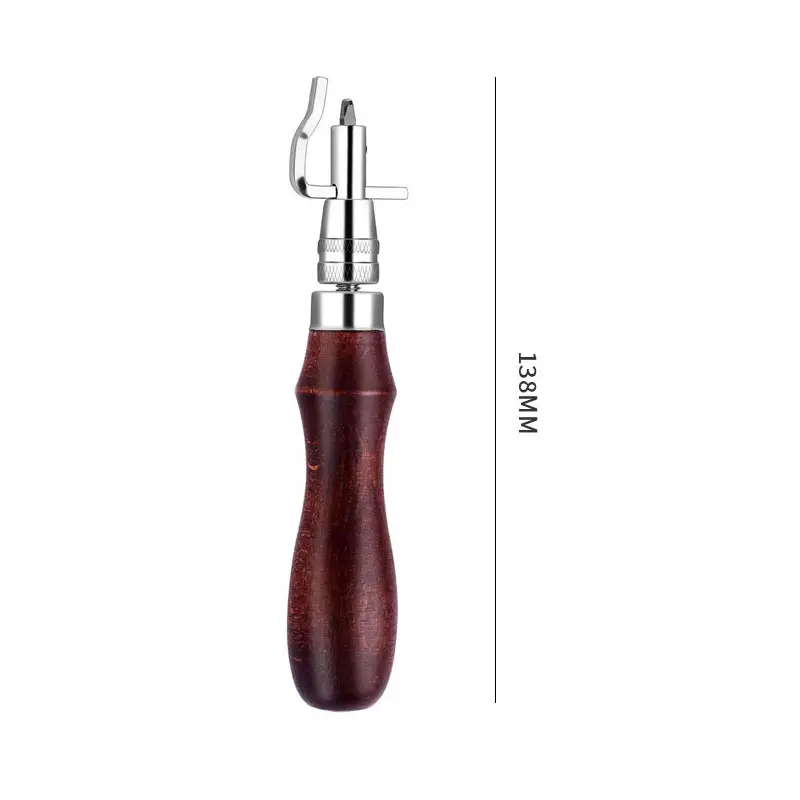 1 Set 7 In 1 Multifunctional Leather Grooving Tool Adjustable Stitching DIY Leathercraft Edge Cutting & Crease Handmade Tools