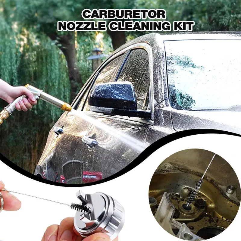 4pcs/Set Airbrush Cleaning Brush Auto Spray Gun Nozzle Cleaning Equipment Repair Tools Scrape Spray Needle & Brush Hand Tool