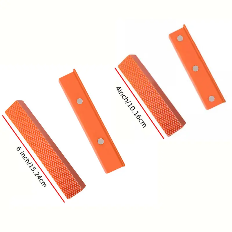 2pcs 4/6 Inch Twill Style Table Tiger Pliers Nylon Protective Strips With Magnetic Flat Mouth Table Pliers Anti-Collision Pads