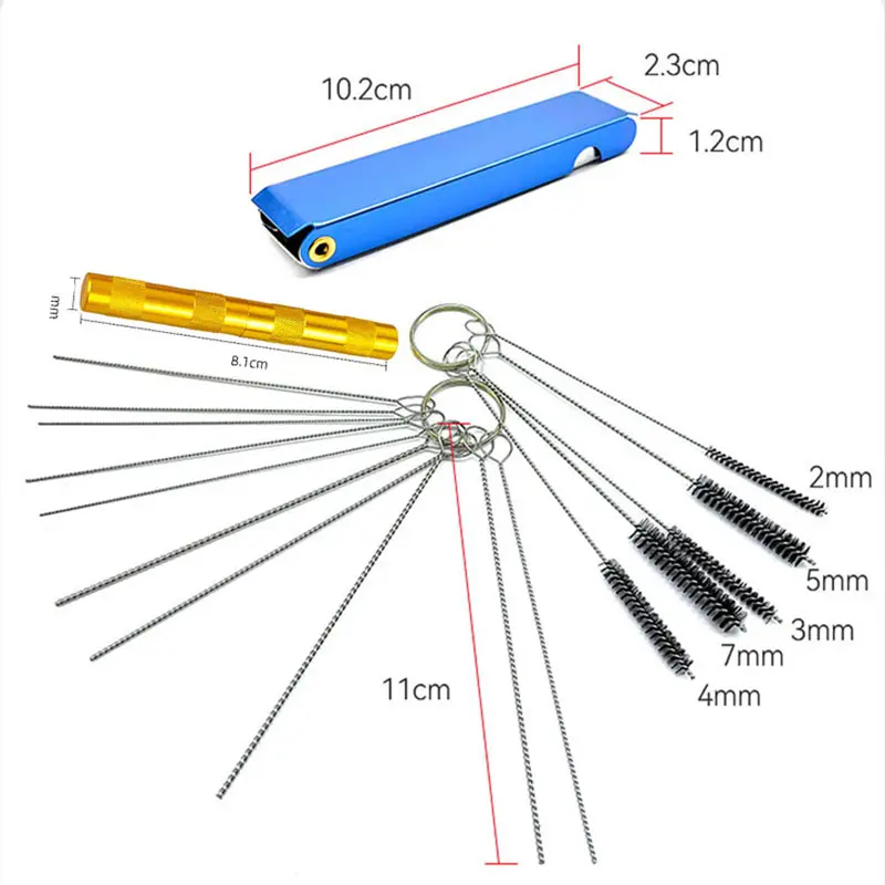 4pcs/Set Airbrush Cleaning Brush Auto Spray Gun Nozzle Cleaning Equipment Repair Tools Scrape Spray Needle & Brush Hand Tool