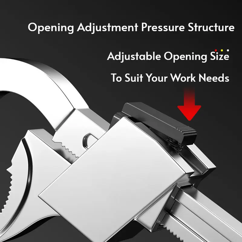 Aluminum alloy adjustable wrench multi-function installation tool movable wrench sink movable large opening board bathroom