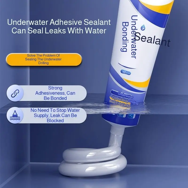 Glass Adhesive Fish Tank Waterproof Sealant Transparent Leakage Repair Water Glass Adhesive