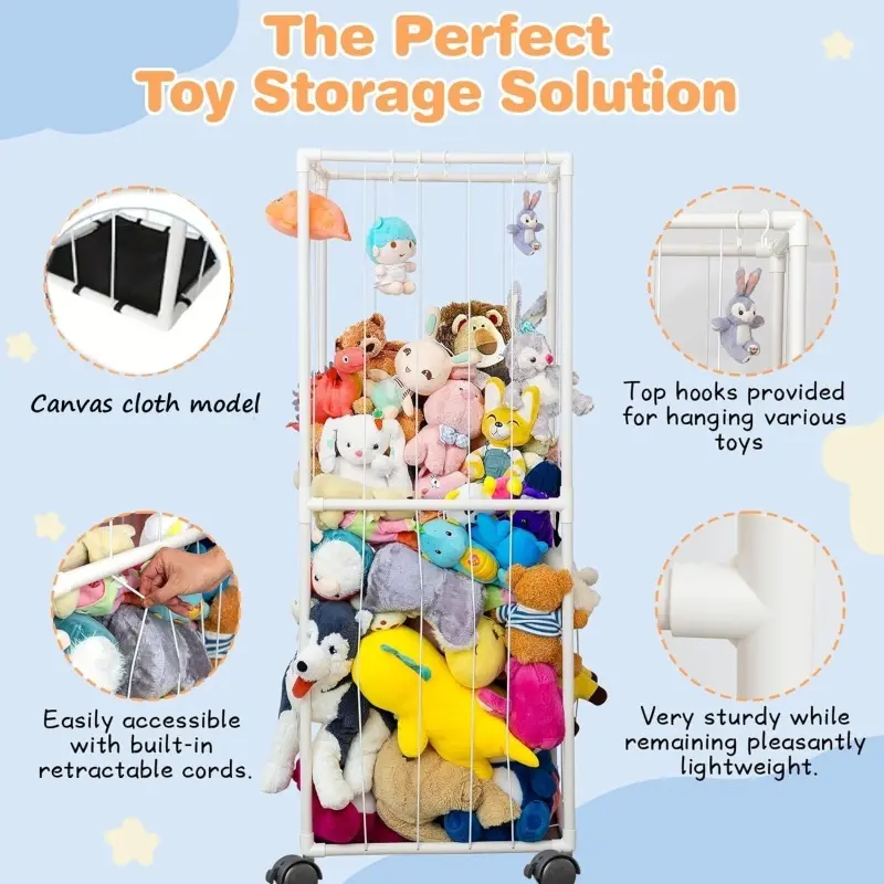 Stuffed Toy Storage Rack Creative Plush Storage Belt for Doll Bottom Net Stuffed Plush Storage Stuffed Animal Storage Shelf for