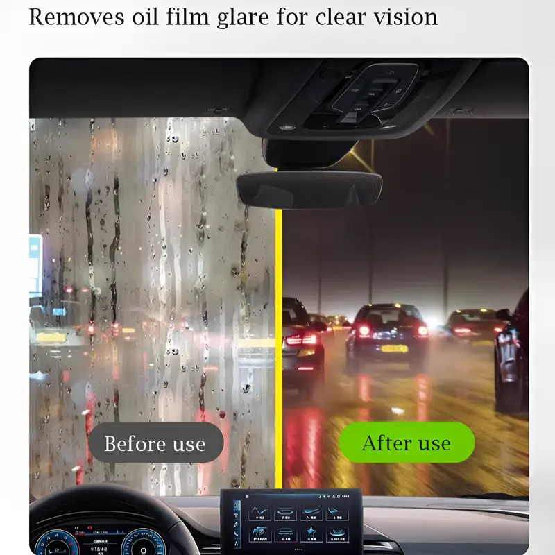 150ml Oil Film Remover Car Glass Antifreeze Oil Film Wipe Front Windshield Side Window Degreasing and Decontamination Coating