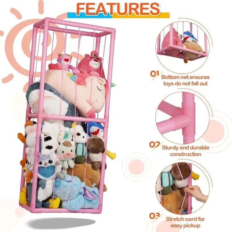 Stuffed Toy Storage Rack Creative Plush Storage Belt for Doll Bottom Net Stuffed Plush Storage Stuffed Animal Storage Shelf for