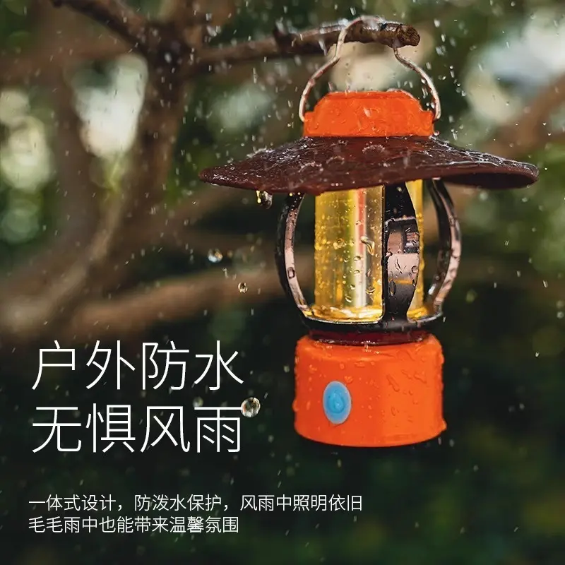 Portable camping lamp with multi-function small lighting with stand for outdoor camping atmosphere lamp