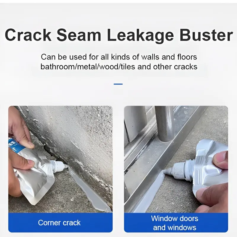 Sealing Glue 10 Seconds Quick Drying Roof Ground Crack Repair Sealing Glue Leak Repair Waterproof Glue Roof Leak Waterproof Mate