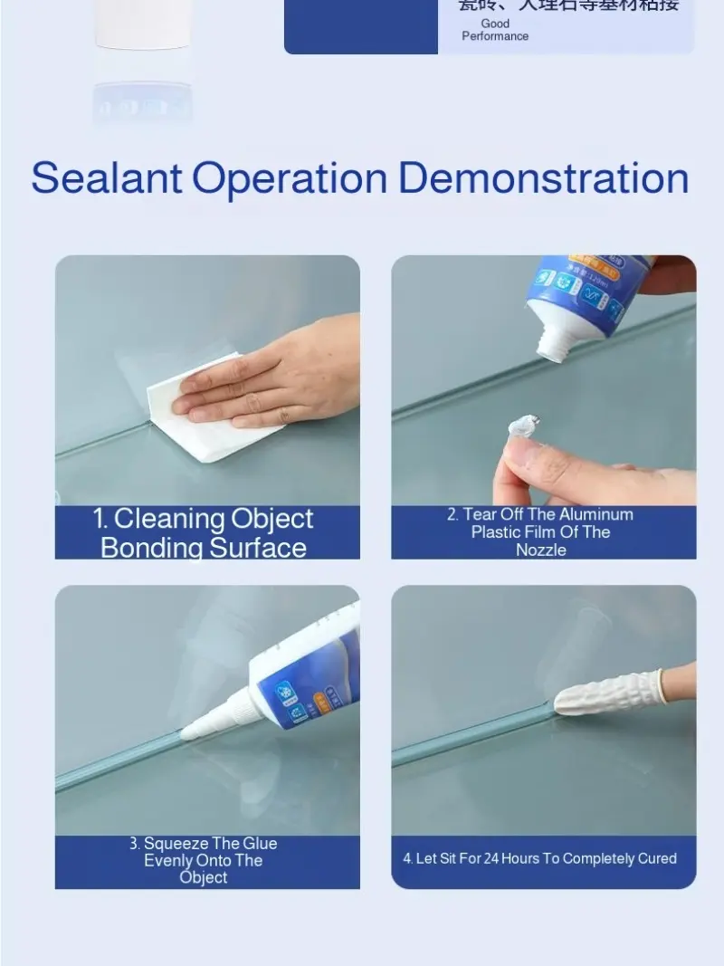 Glass Adhesive Fish Tank Waterproof Sealant Transparent Leakage Repair Water Glass Adhesive