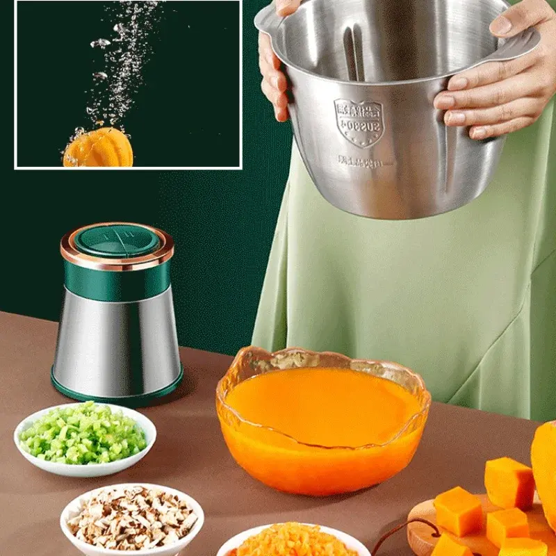2L 304 Stainless Steel Electric Chopper Meat Grinder Mincer Food Processor Slicer Vegetable food chopper meat slicer machine
