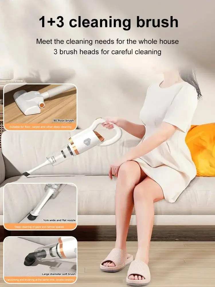 Wireless Handheld Vacuum Cleaner 8500Pa Electric Sweeper  Car Remove Mites Dust Cleaner Steam-free Mop Lazy Vacuum Cleaner