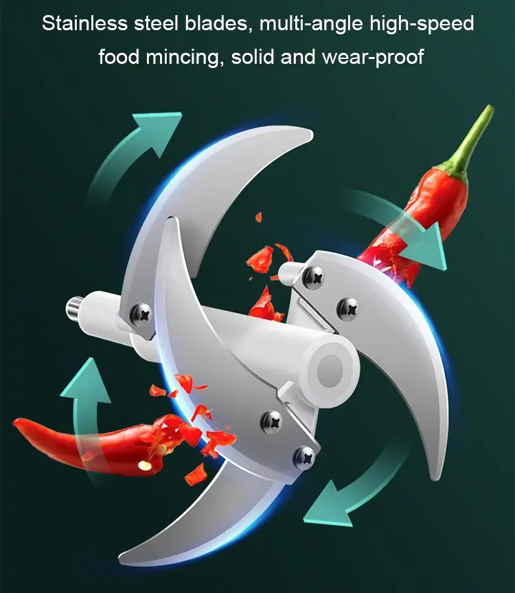 2L 304 Stainless Steel Electric Chopper Meat Grinder Mincer Food Processor Slicer Vegetable food chopper meat slicer machine