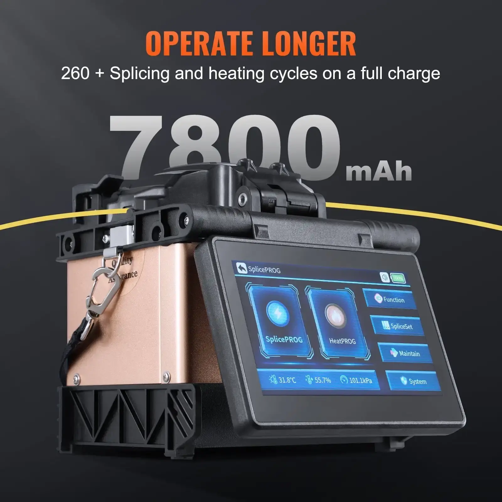 Fiber Fusion Splicer 4 Motors Clad Alignment with 6s Splicing 13s Heating