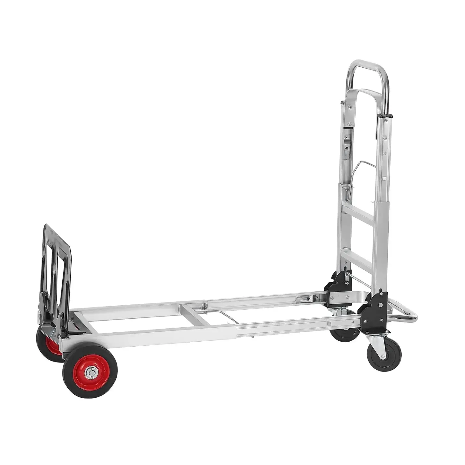 Aluminum Folding Hand Truck, 2 in 1 Design 400 lbs Capacity, Heavy Duty Industrial Collapsible cart
