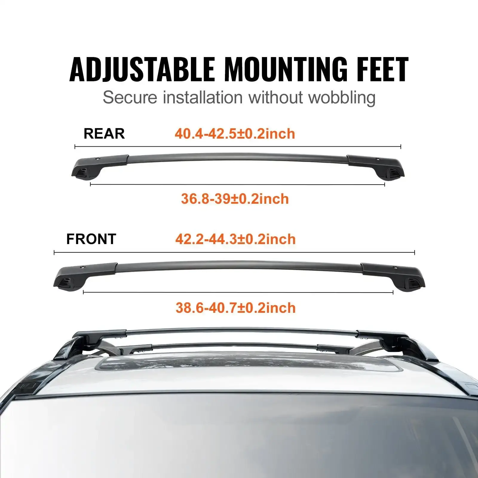 Roof Rack Cross Bars, Fit for 2014-2022 Subaru Forester with Raised Side Rails, 200 lbs Load Capacity