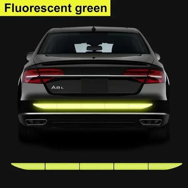5-color reflective sticker for car boot General strip rear bumper protective sticker Anti rear collision boot warning sticker