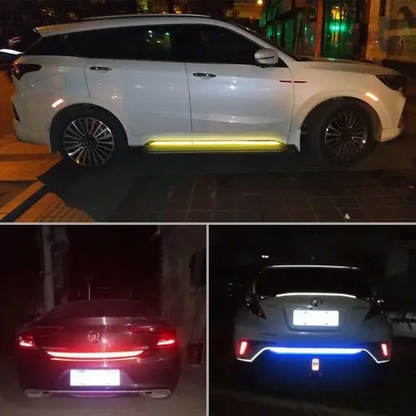 5-color reflective sticker for car boot General strip rear bumper protective sticker Anti rear collision boot warning sticker