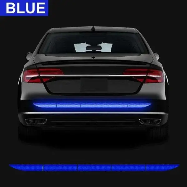 5-color reflective sticker for car boot General strip rear bumper protective sticker Anti rear collision boot warning sticker