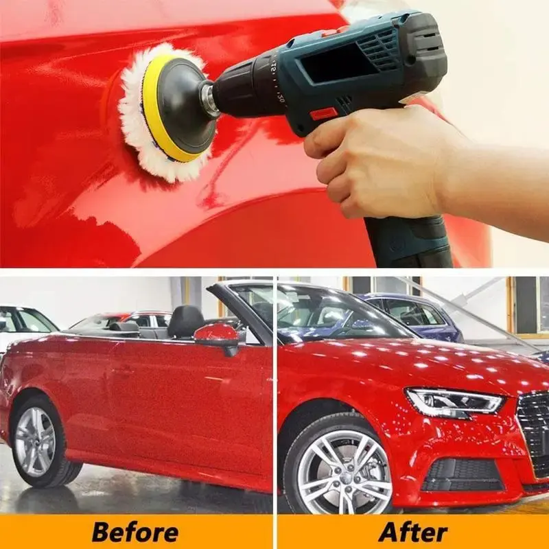 GM Cosmetic Polishing Pad 3/4 "6-piece Sponge Wheel Wool Plate Wax Polishing Motorcycle Body Polishing Disc Cleaning Accessories
