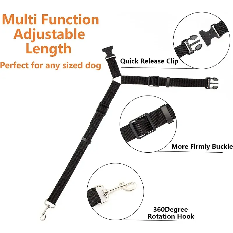 Pet SuppliesPractical Cat and Dog Safety Adjustable Car Seat Belt, Seat Belt, Puppy Seat Belt