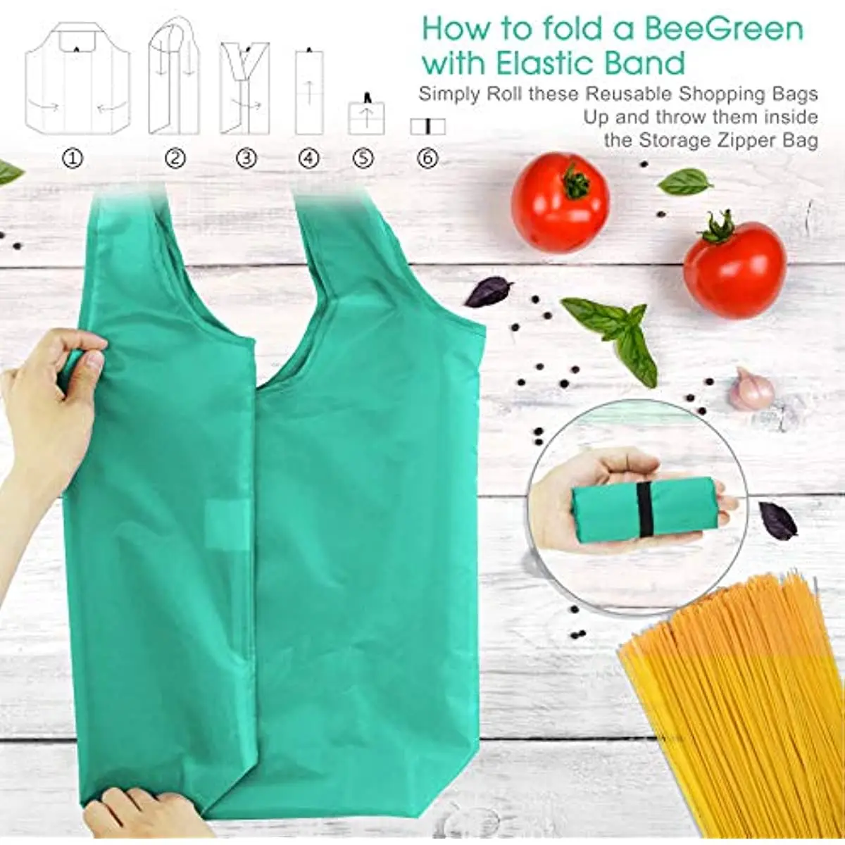 1PCS Reusable-Grocery-Bags-Foldable-Machine-Washable-Reusable-Shopping-Bags-Bulk Colorful  Bag