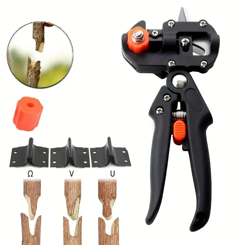 1 Set, Garden Grafting Tools, 2 In 1 Garden Pruning Tools, Grafting Knife, For Plant Branch Vine Fruit Tree Cutting
