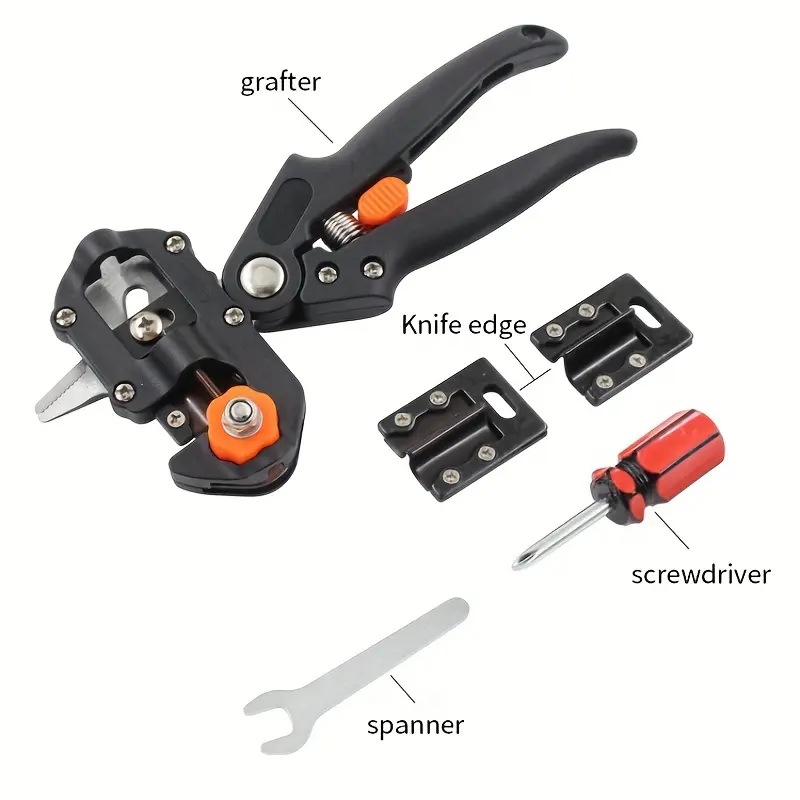 1 Set, Garden Grafting Tools, 2 In 1 Garden Pruning Tools, Grafting Knife, For Plant Branch Vine Fruit Tree Cutting