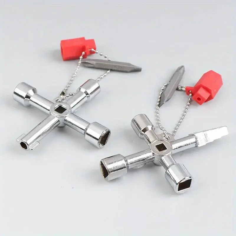 Multi-Functional Water Utility Triange Key Wrench Plumbing Spanner Square Triangle Train Electrical Cupboard Elevator Cabinet