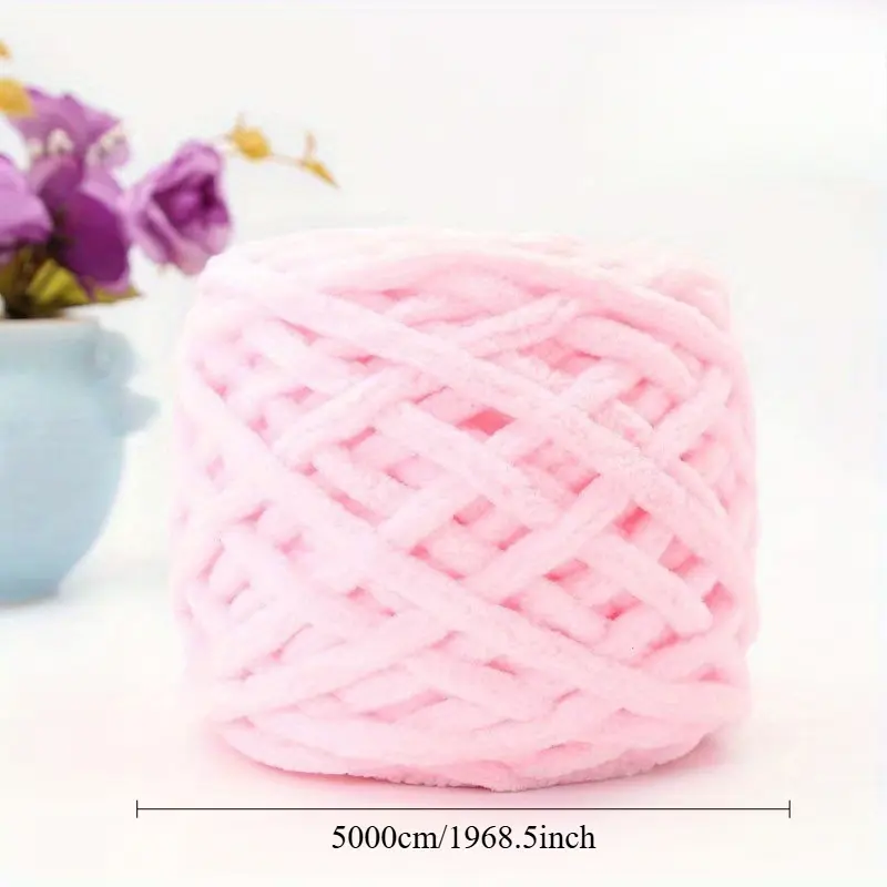Chunky Blanket Knitting Yarn, Luxury Thick Polyester Jumbo Weaving Crochet Craft Yarns for Throw Blanket Pillows 100g/1Ball